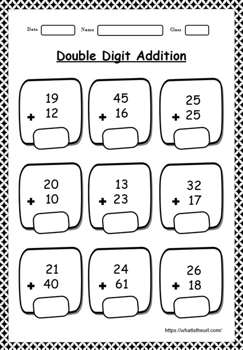 2 digit addition worksheets